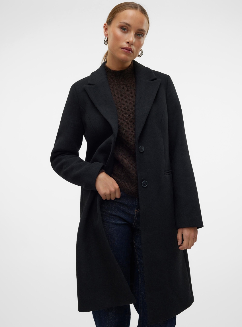 Vero Moda Blaza Long Coat - Black