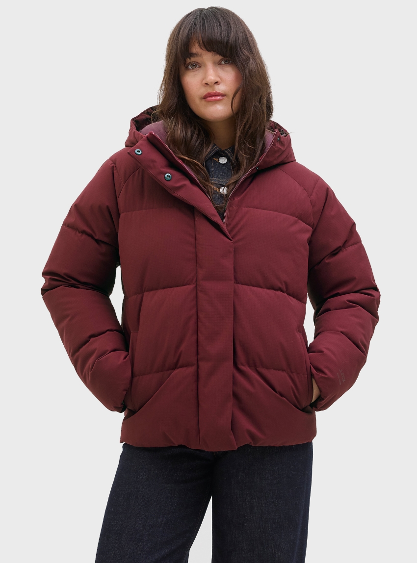 JJXX Global Puffer Jacket - Bordeaux