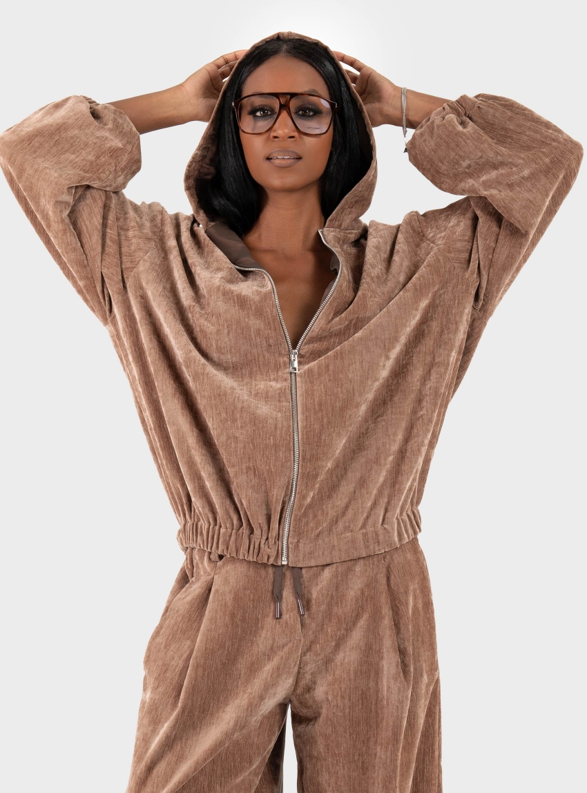 Souvenir Velvet Jacket - Light Brown