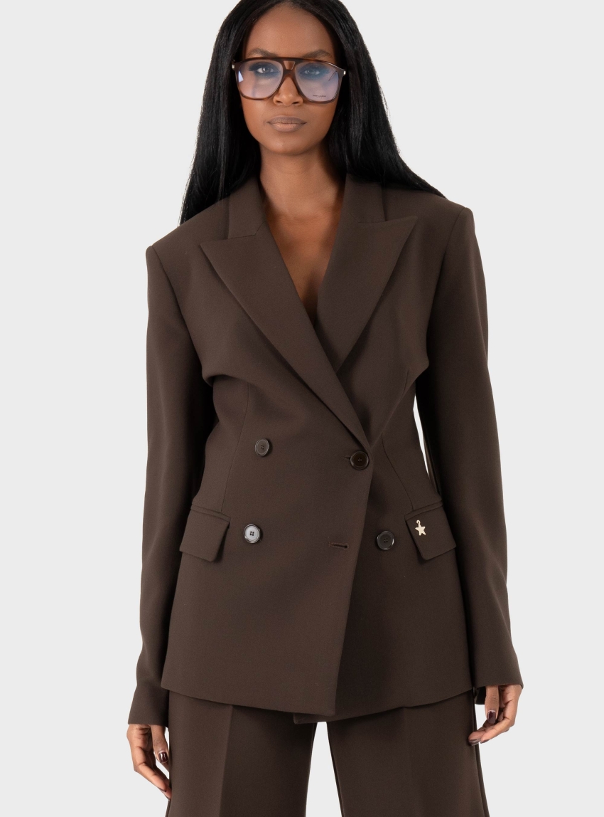 Souvenir Fiamma Double Breasted Blazer - Brown