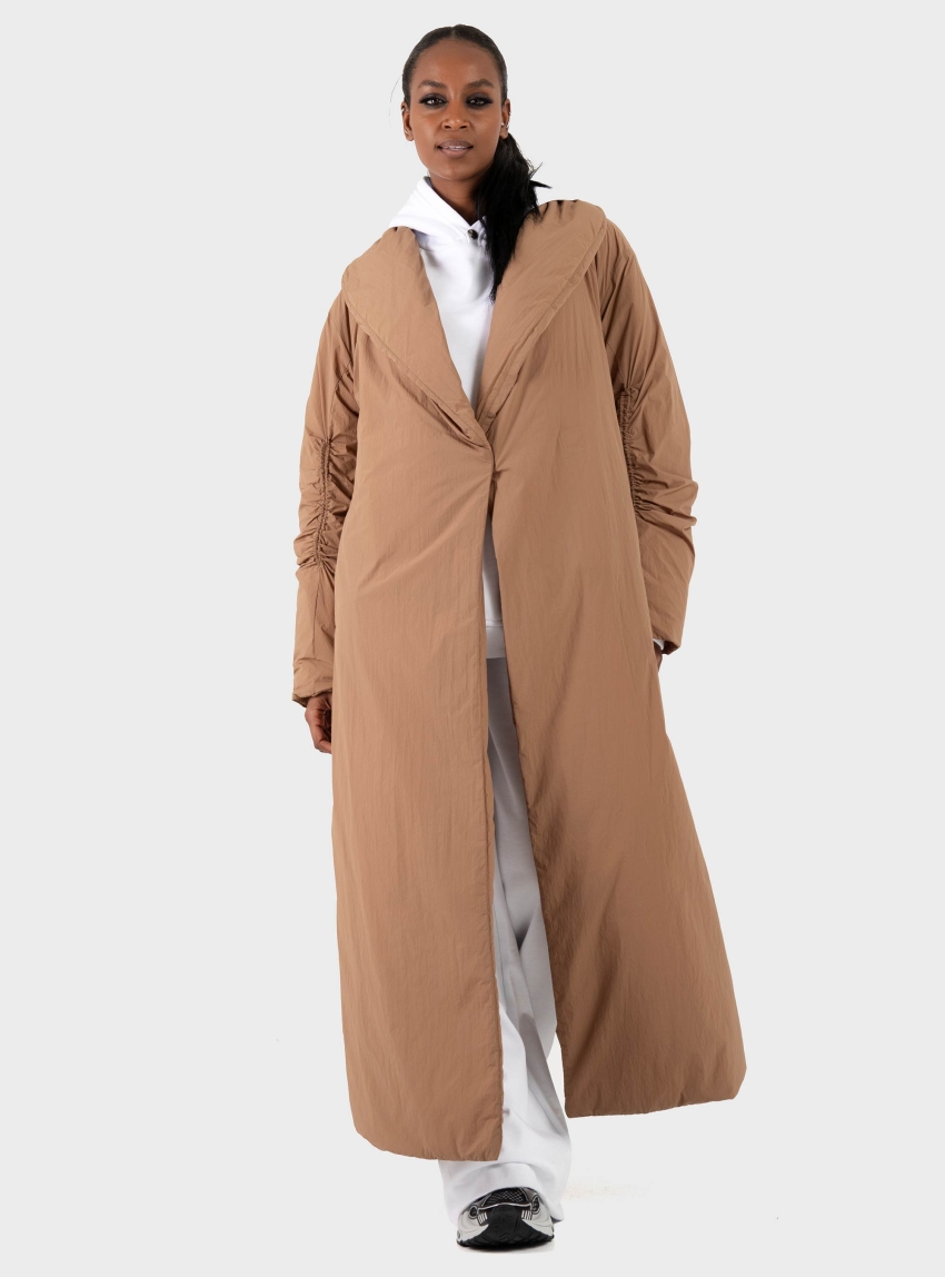 DEHA LONG NYLON COAT - Light Salmon