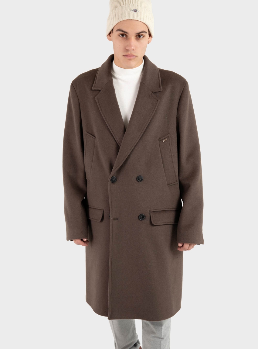 Gianni Lupo Double Breasted Coat - Olive