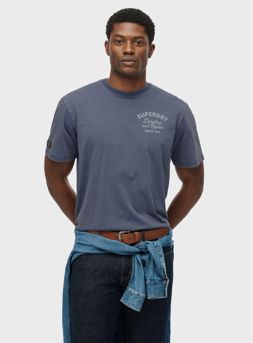 Superdry Trade Tools Oversized T-Shirt - Blue