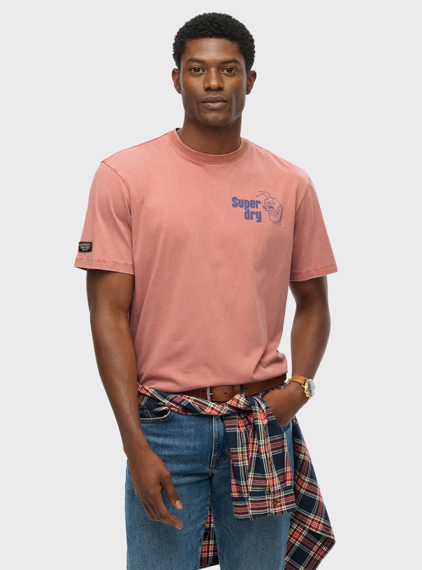 Superdry Trade Tools Oversized T-Shirt - Papaya