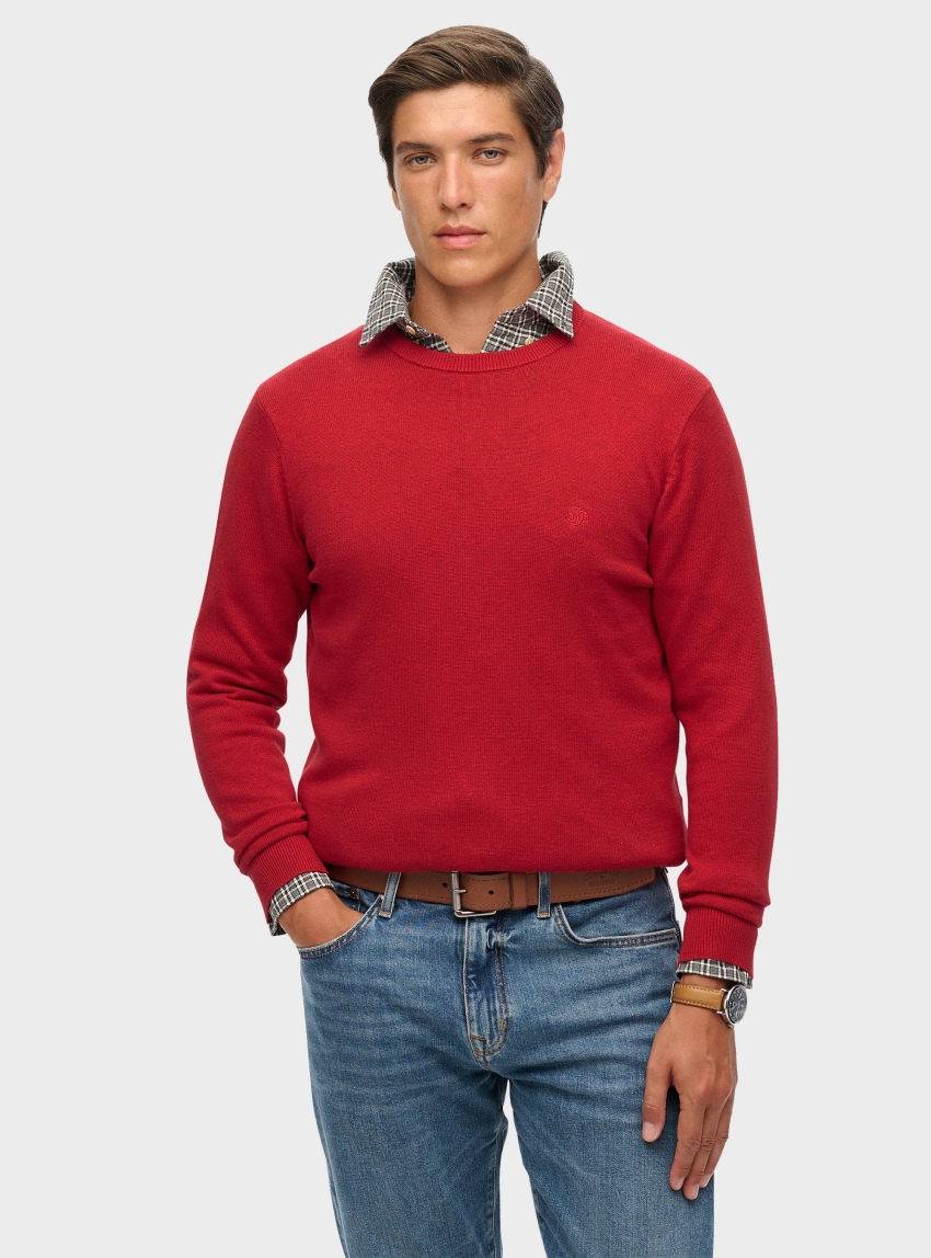 Superdry Essentials Cotton Jumper - Red