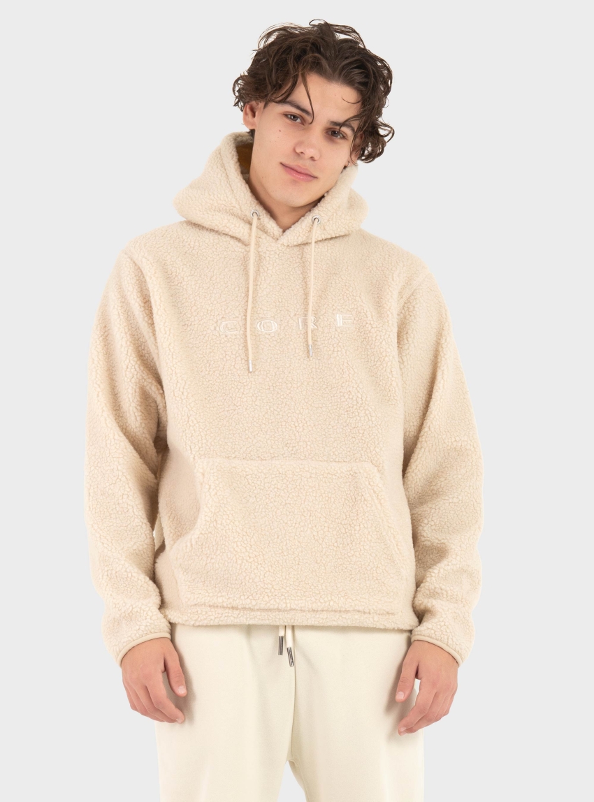 Jack & Jones Jcoflare Teddy Sweat Hoodie - Cream