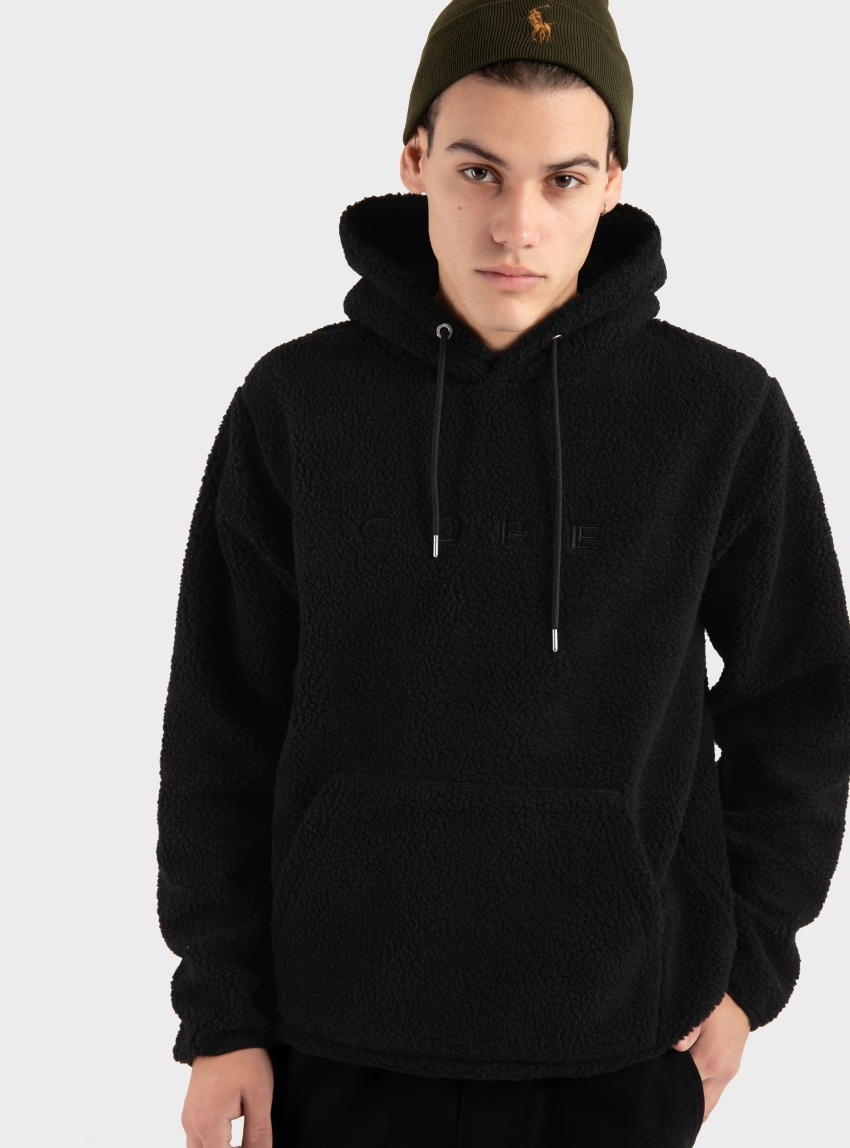 Jack & Jones Jcoflare Teddy Sweat Hoodie - Black