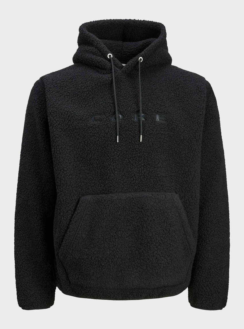 Jack & Jones Jcoflare Teddy Sweat Hoodie - Black