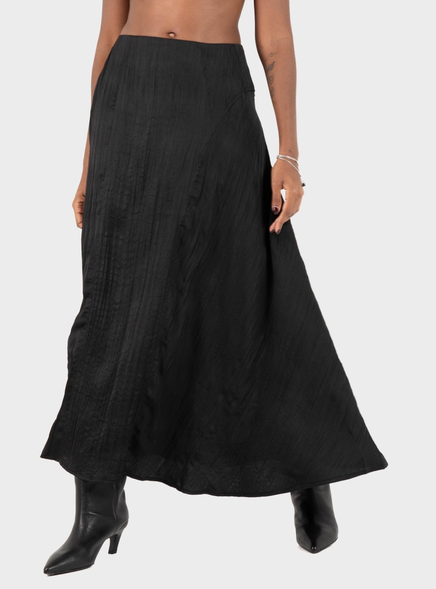 Black & Black  SKIRT - Black