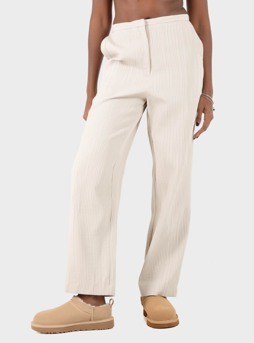 Black & Black  PANTS - Off White