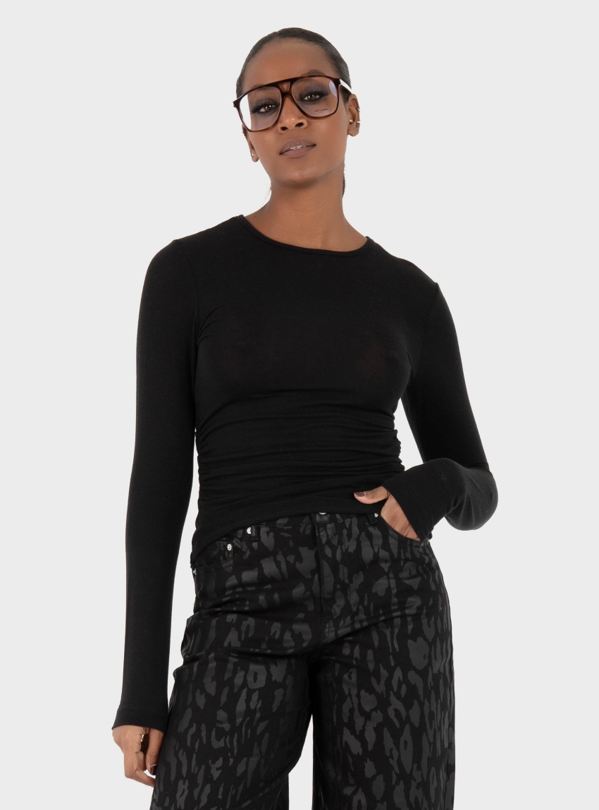 Black & Black  BLOUSE - Black