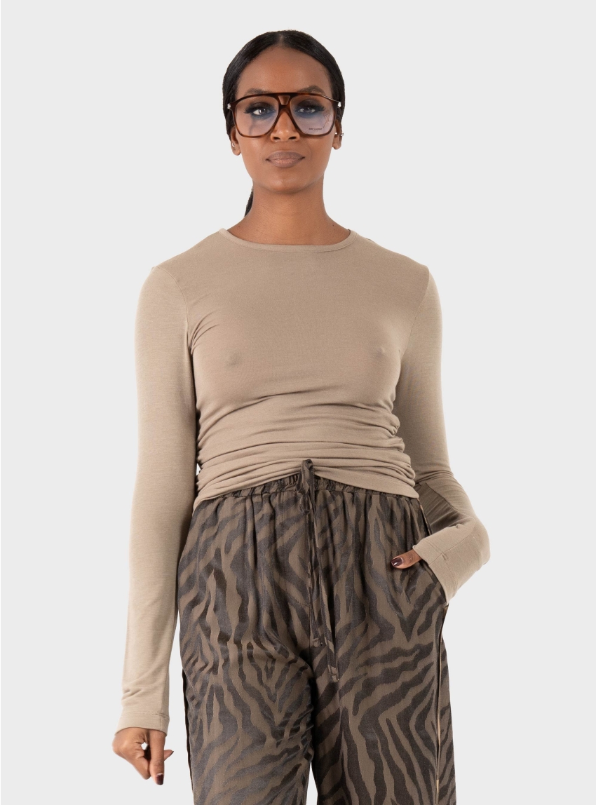 Black & Black  BLOUSE - Taupe