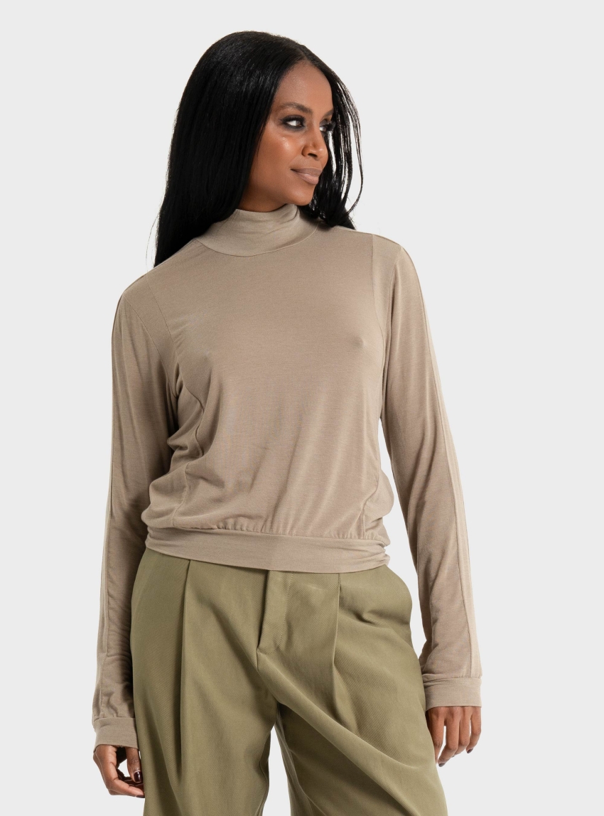 Black & Black  BLOUSE - Taupe