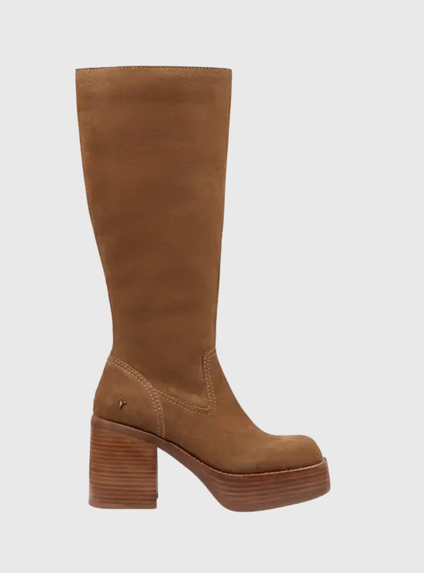 WindsorSmith Niche Suede Boots - Rust Brown