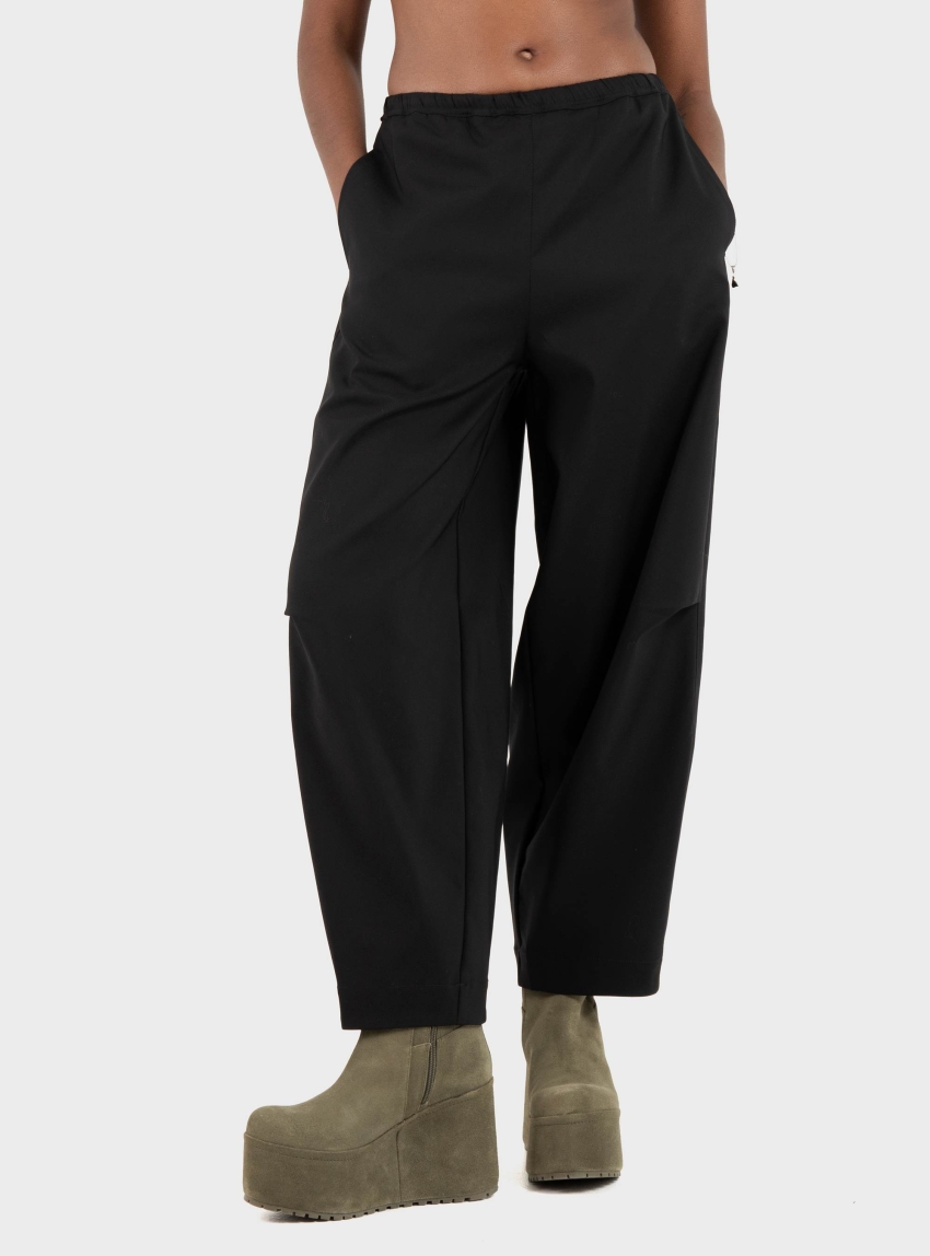 Black & Black  Trousers - Black