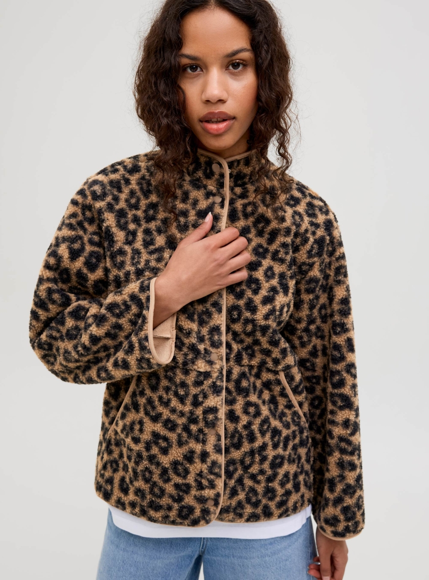 JJXX Vera Teddy Jacket - Animal Print