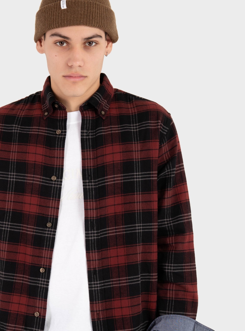 Jack & Jones Premium Barkley Flannel X-Mas Shirt - Red