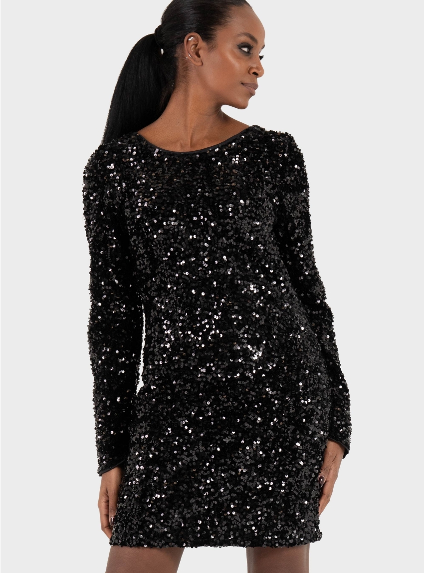 Only Confidence Deep Sequins Dress - Black