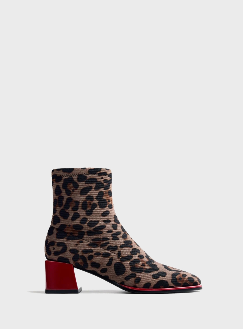 Gioseppo Inger Elastic Boots - Leopard Print