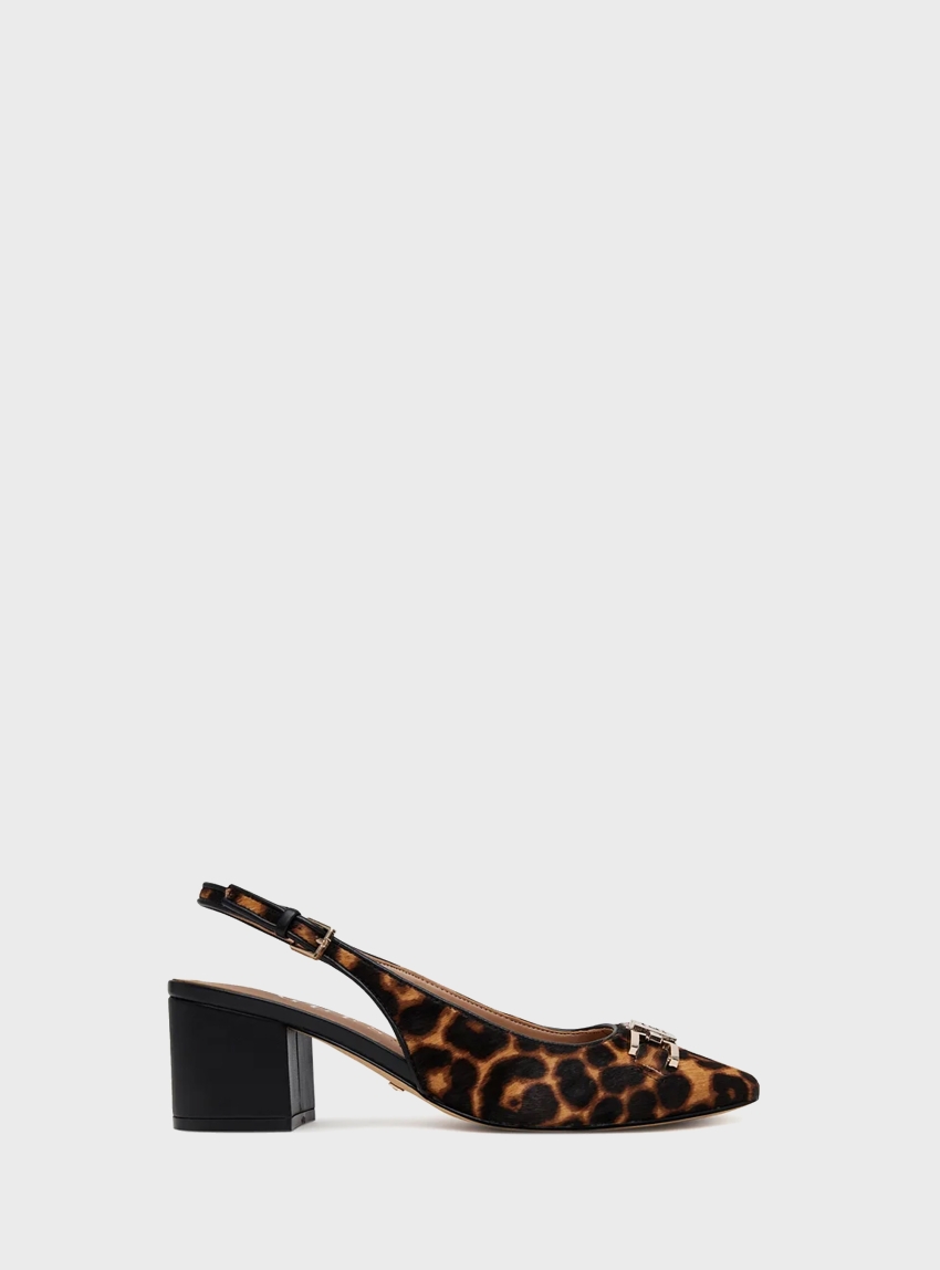 Guess Calidely  Genuine Leather Heels - Animal Print