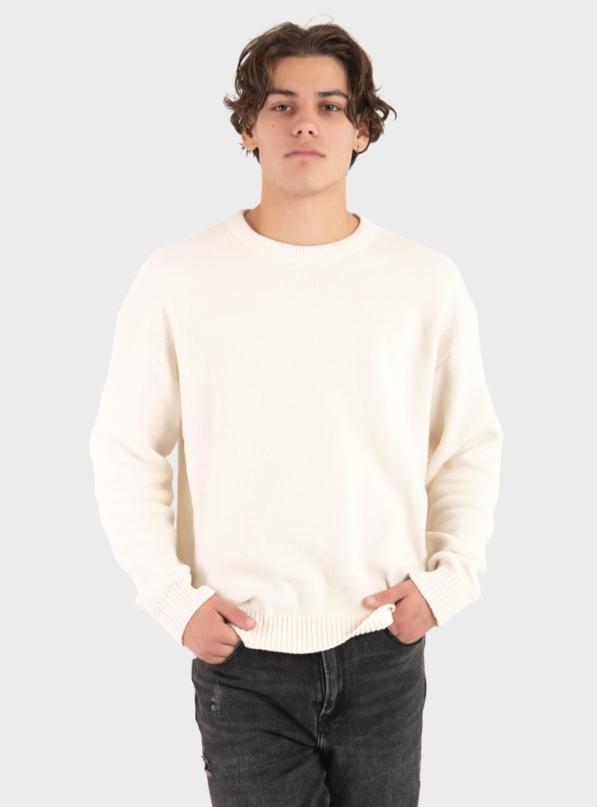 Gianni Lupo Chenille Crewneck Sweater - Ecru