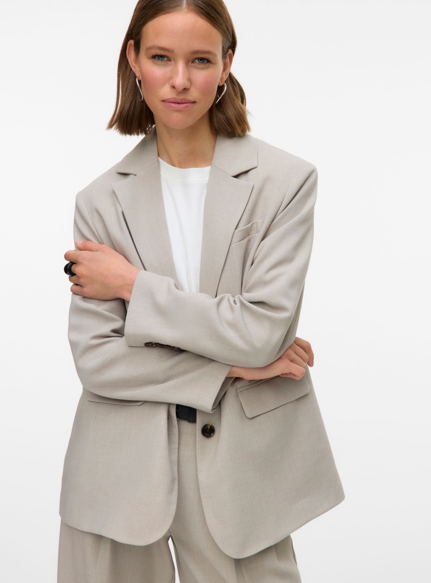 Vero Moda Michell Oversized Blazer - Ecru