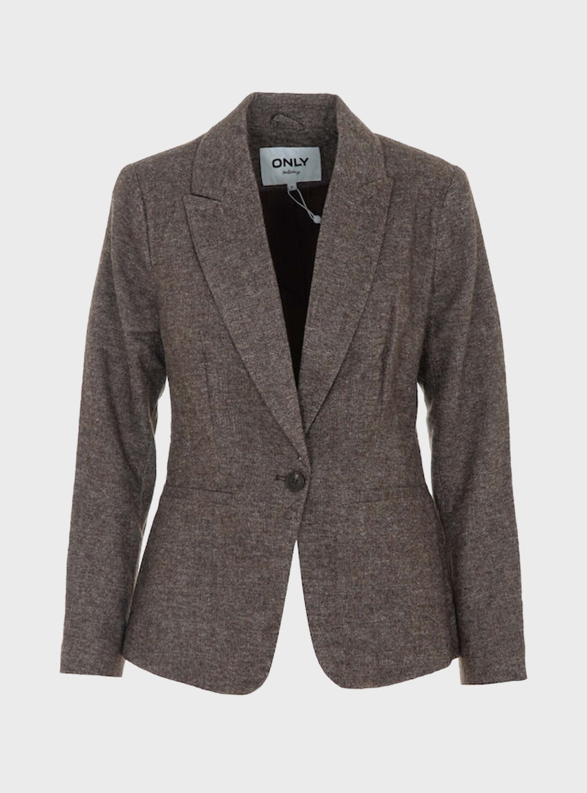 Only Bekka Wool Look Blazer - Brown