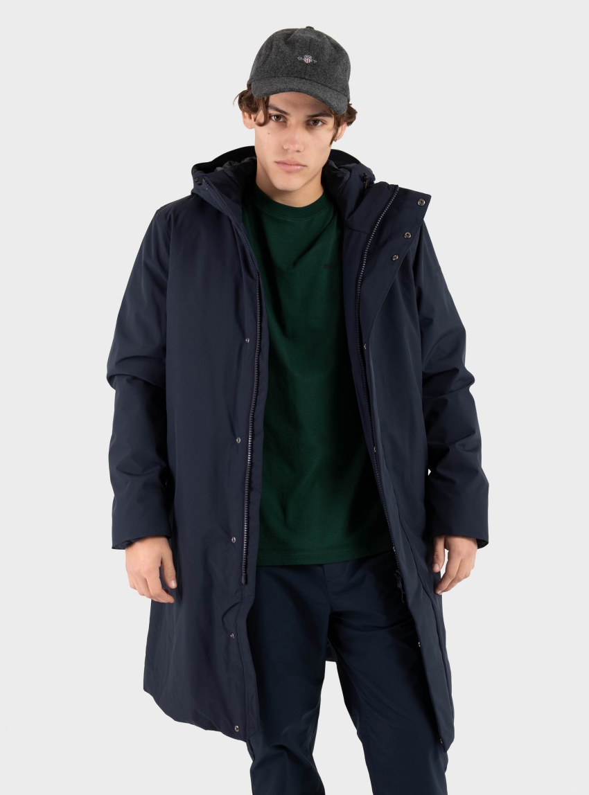 Save The Duck Barry Hooded Coat - Blue Black