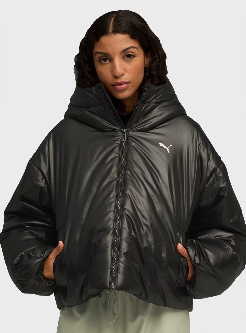 PUMA Wardrobe Essentials Shiny Padded Jacket - Black