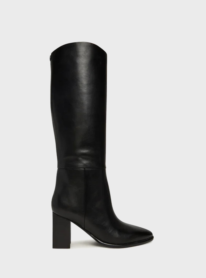 Guess Perinna Genuine Leather Boots - Black