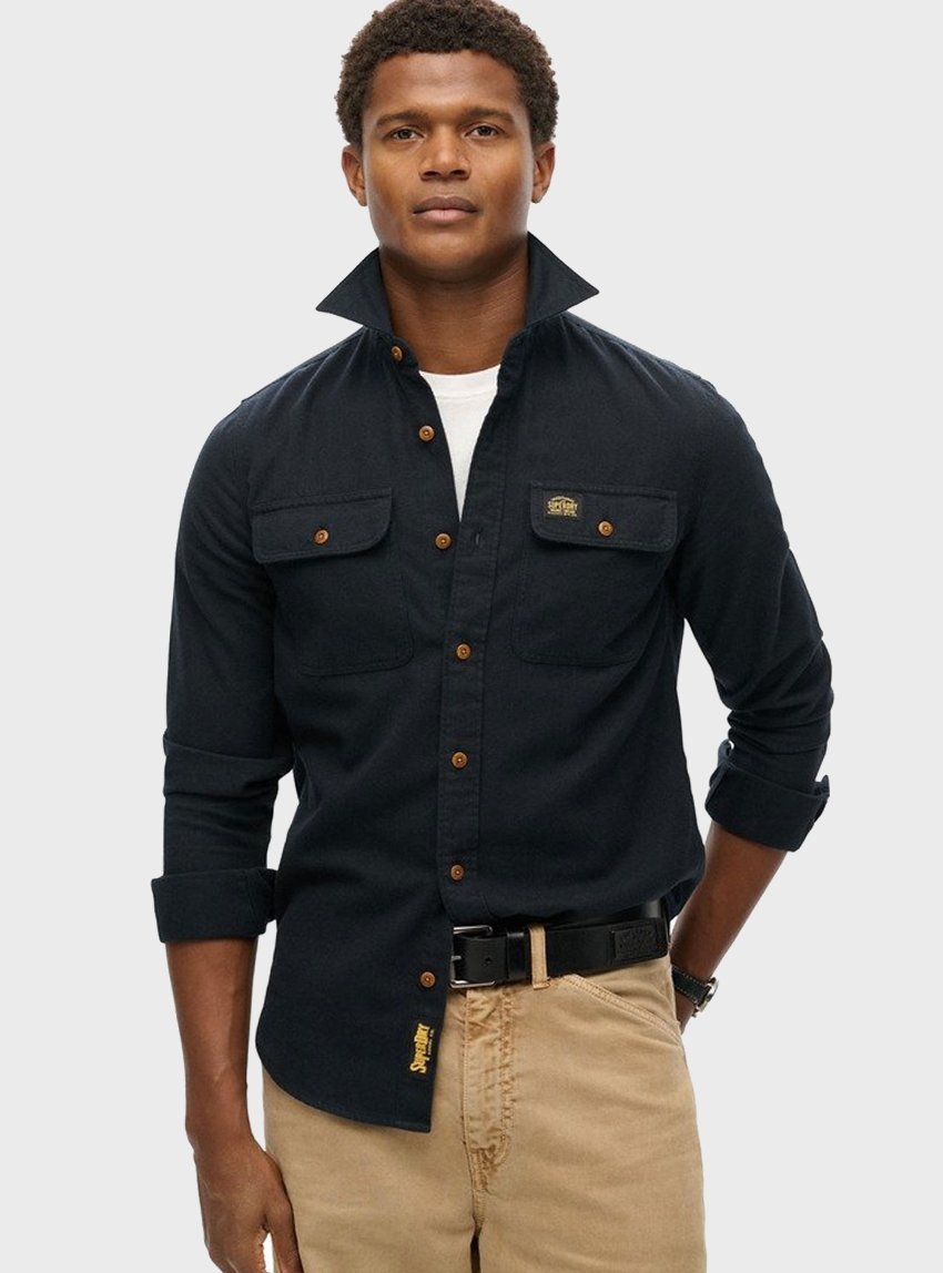 Superdry Trailsman Relaxed Fit Overshirt - Jet Black
