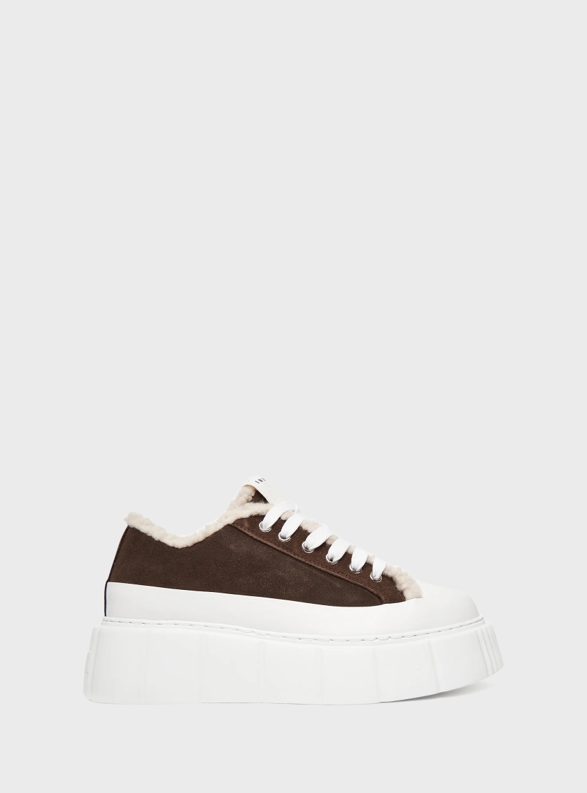 Inuikii Matilda Curly Sneakers - Dark Brown