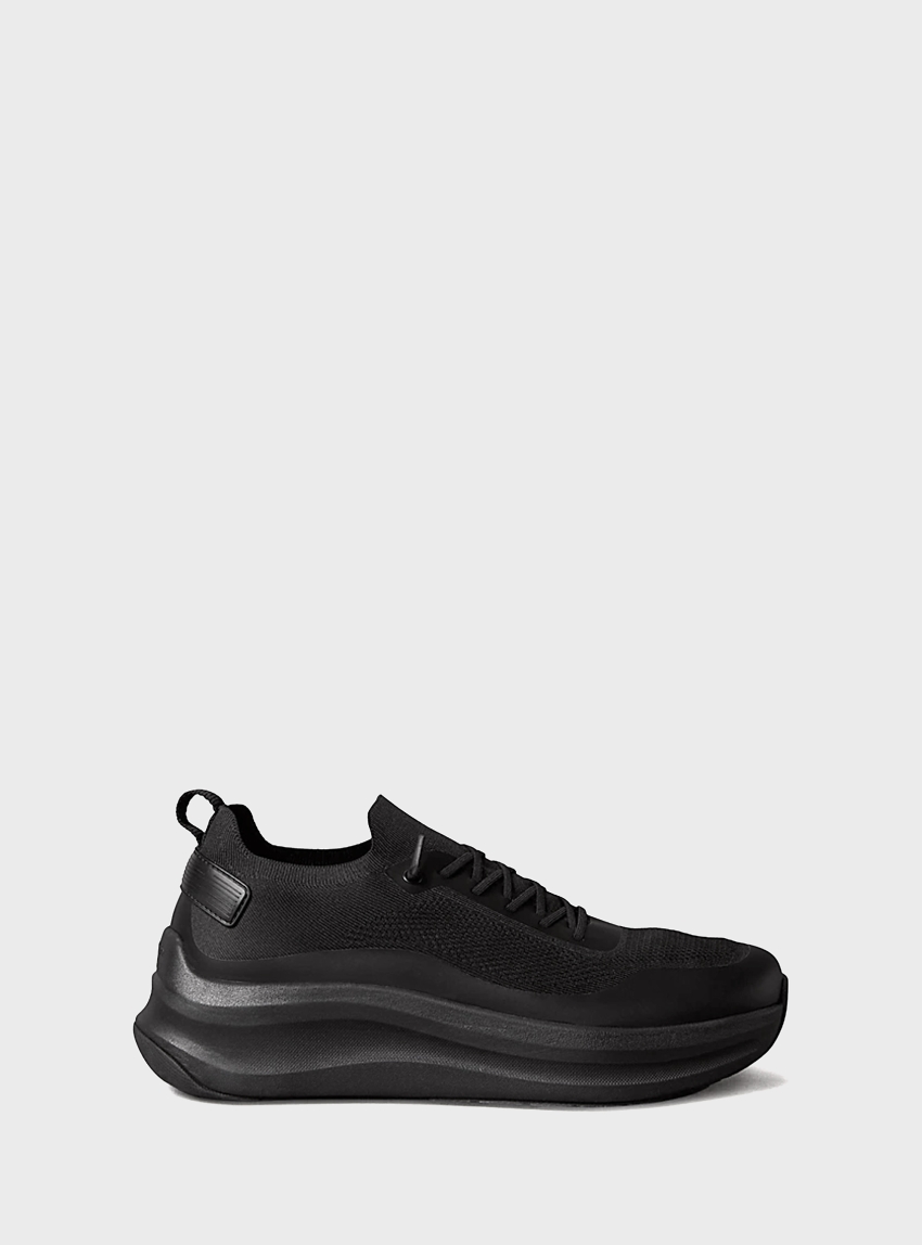 Calvin Klein Mesh Chunky Runner Sock Trainers - Black