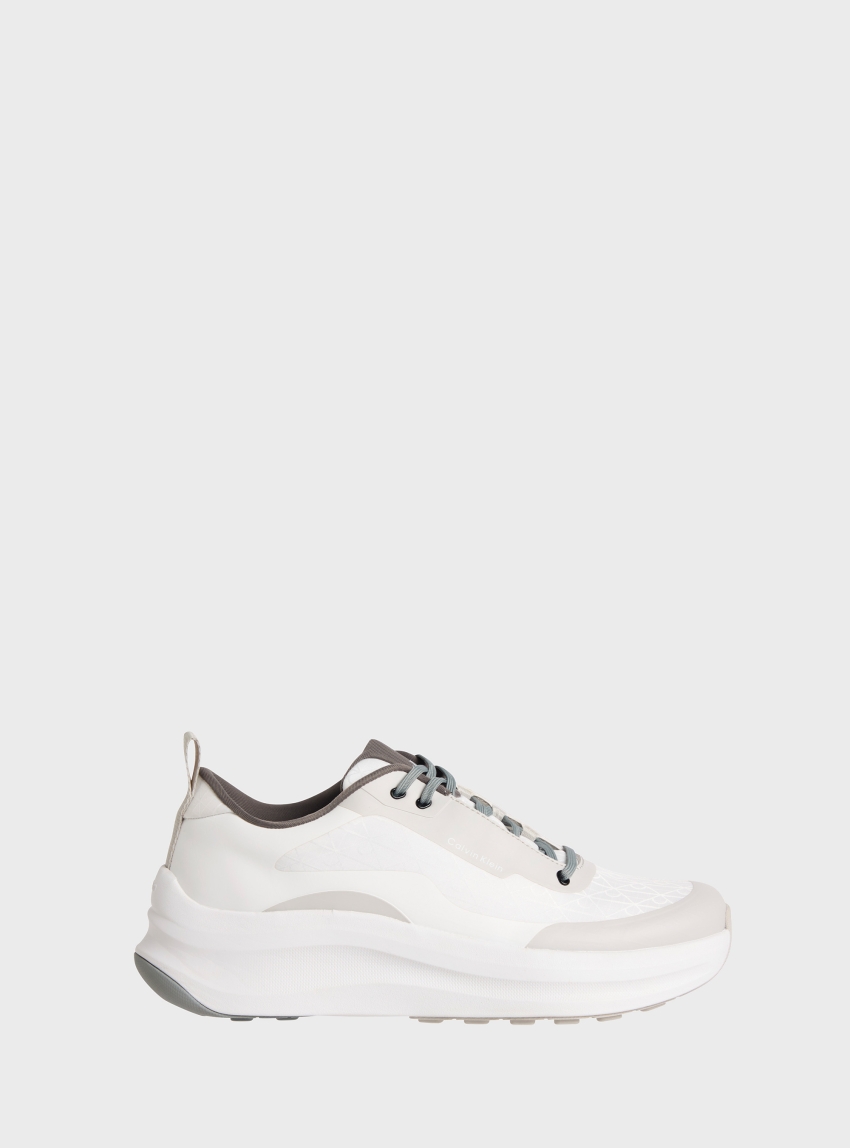 Calvin Klein Chunky Runner Laceup Mix Trainers - White
