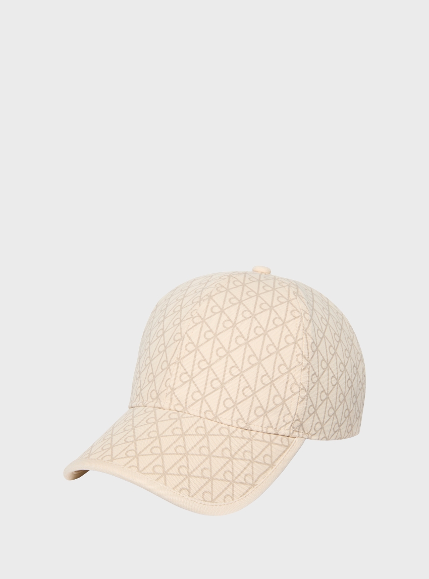 Calvin Klein Cotton Twill Adjustable Emblem Logo Cap - White