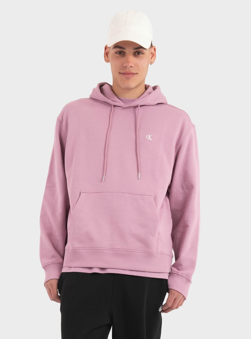 Calvin Klein Cotton Terry Monogram Hoodie - Orchid
