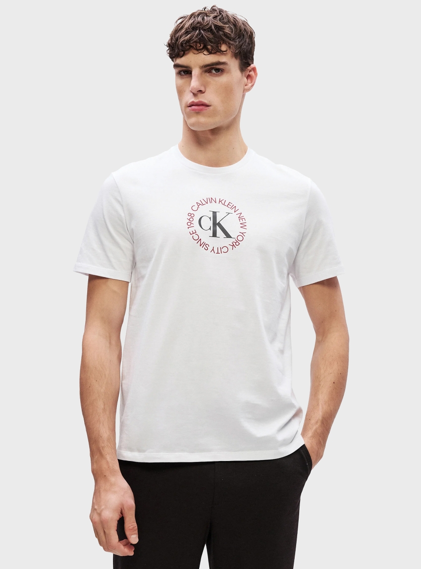 Calvin Klein Circle Logo T-Shirt - White