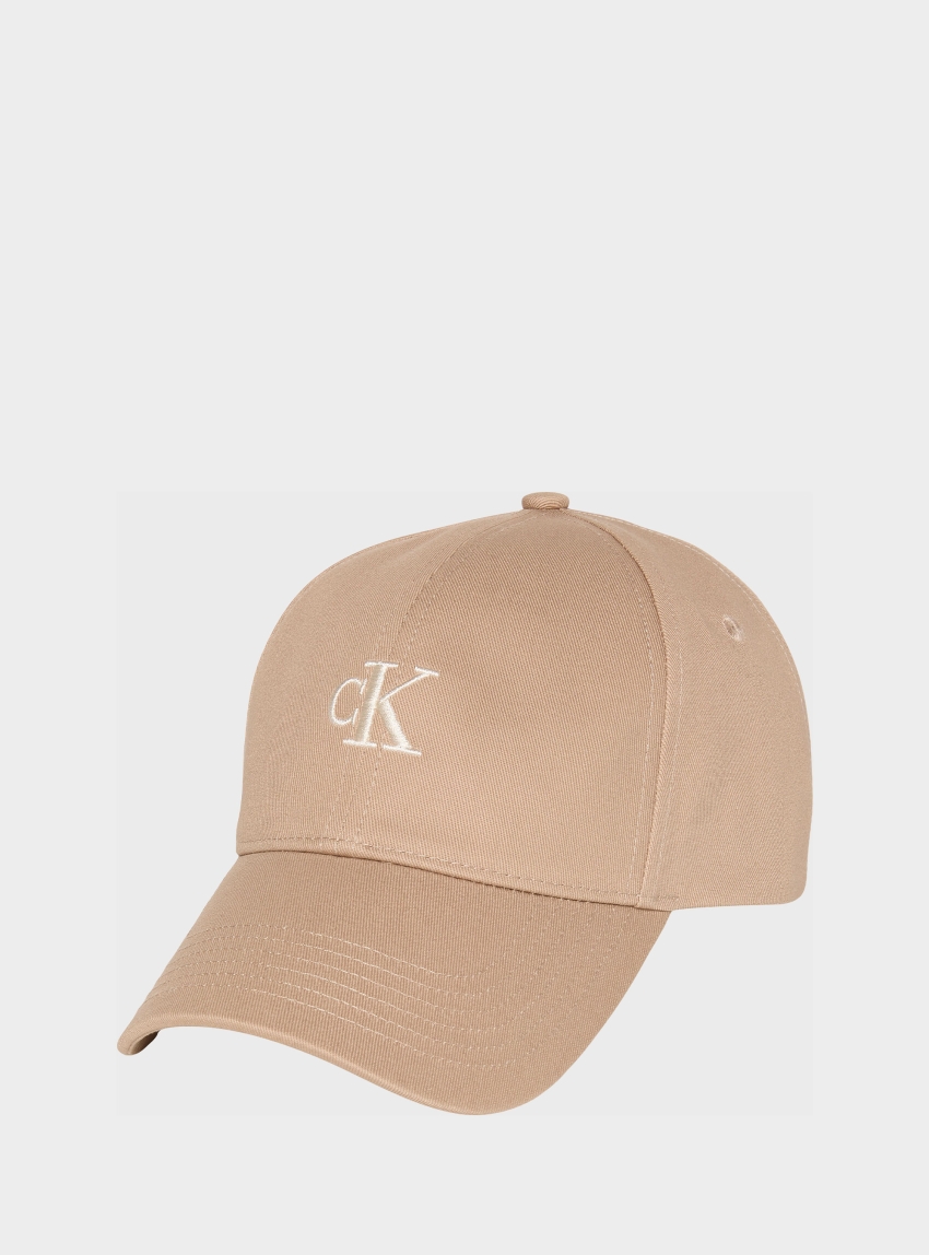 Calvin Klein Embroidered Monogram Baseball Cap - Taupe