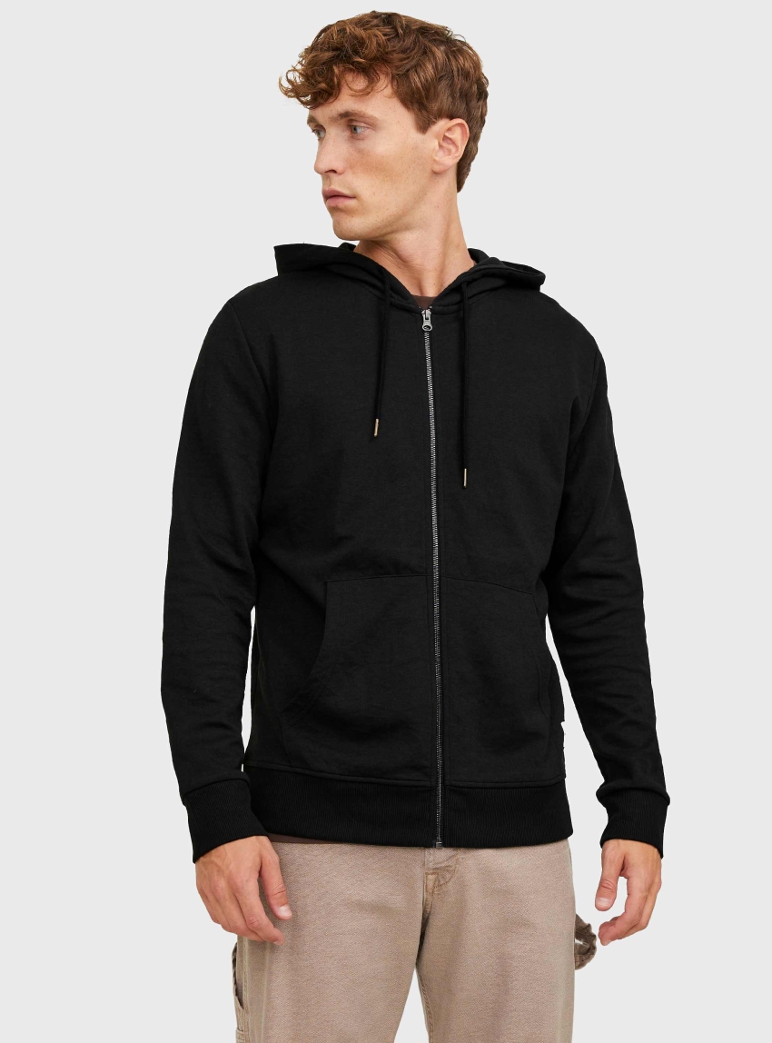 Jack & Jones Basic Sweat Zip Hoodie - Black