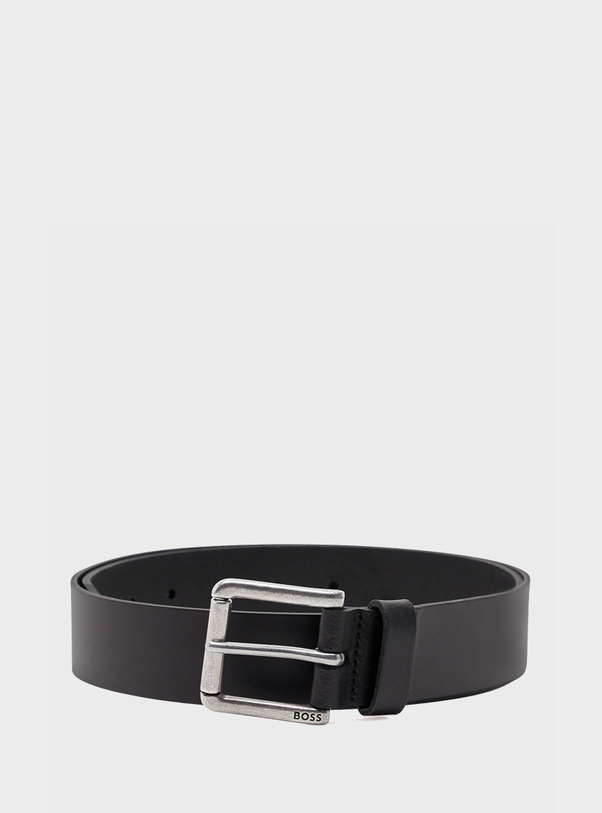 BOSS Leather Belt Joris_Sz35 - Black