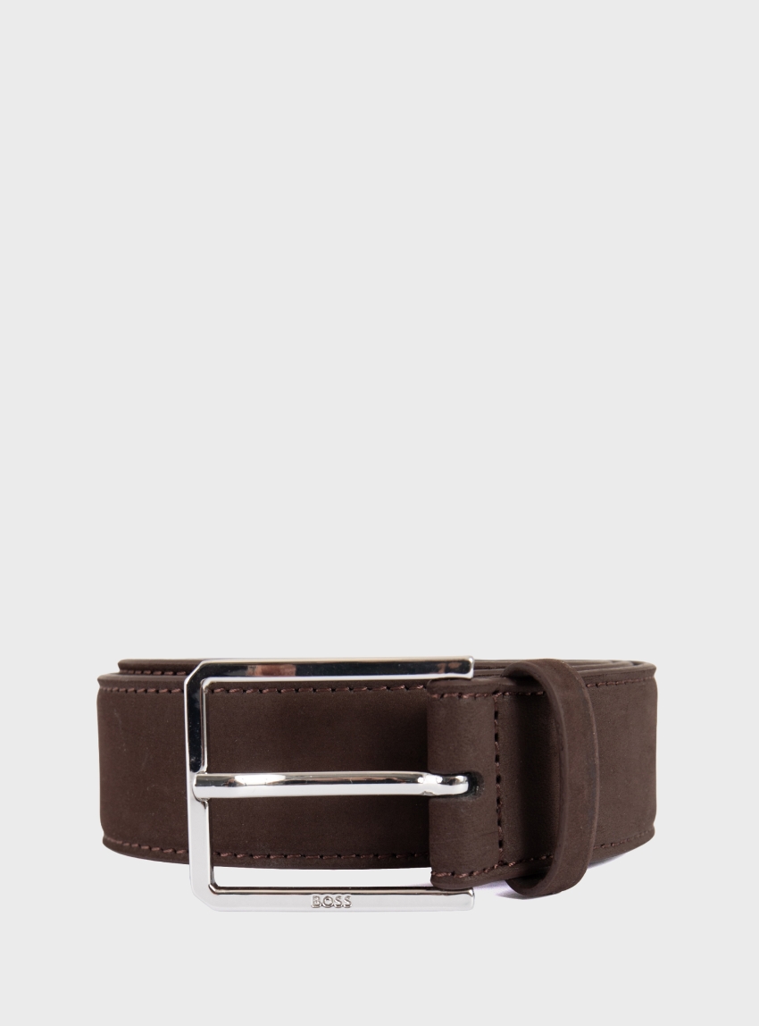 BOSS Leather Belt Cary-Nb_Sz35 - Dark Brown