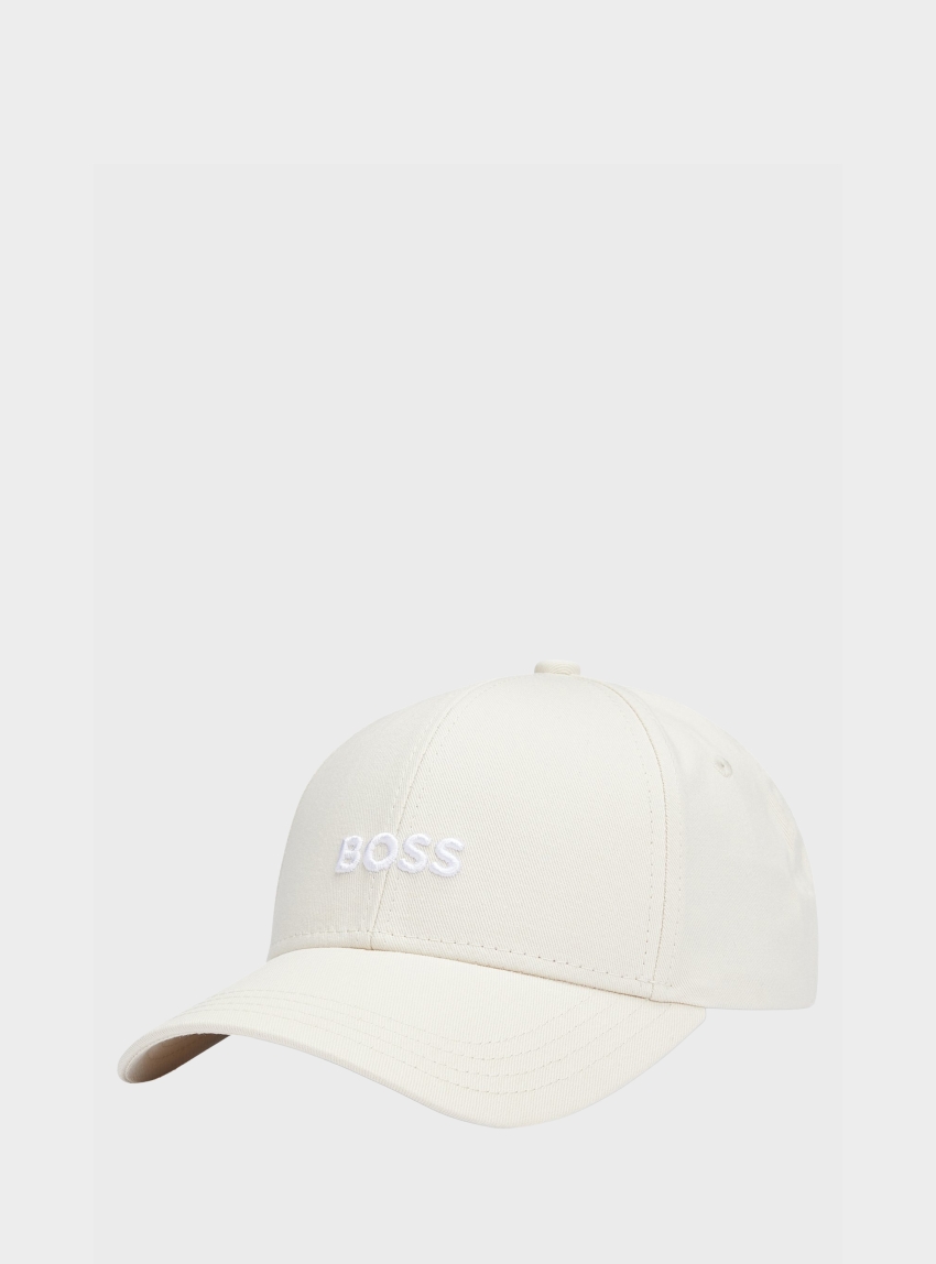 BOSS Cotton-Twill Cap With Embroidered Logo Zed - Light Beige