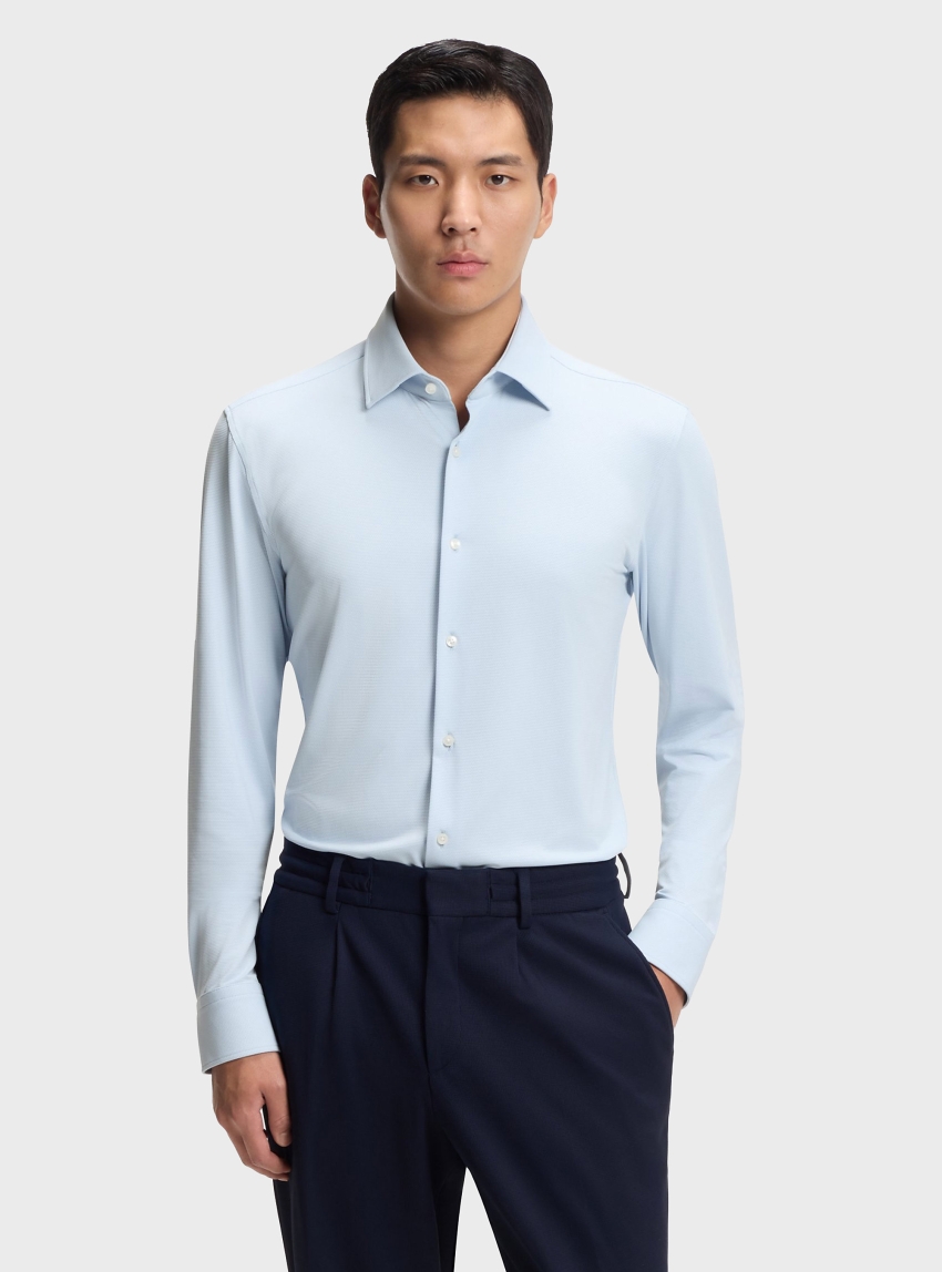 BOSS Slim-Fit Shirt In Performance-Stretch P-HANK-K-261 - Light Blue