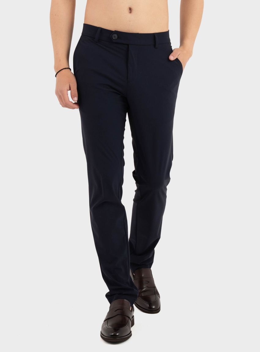 BOSS Slim-Fit Trousers In Performance-Stretch Fabric  P-Genius-EW-WG-261F - Dark Blue