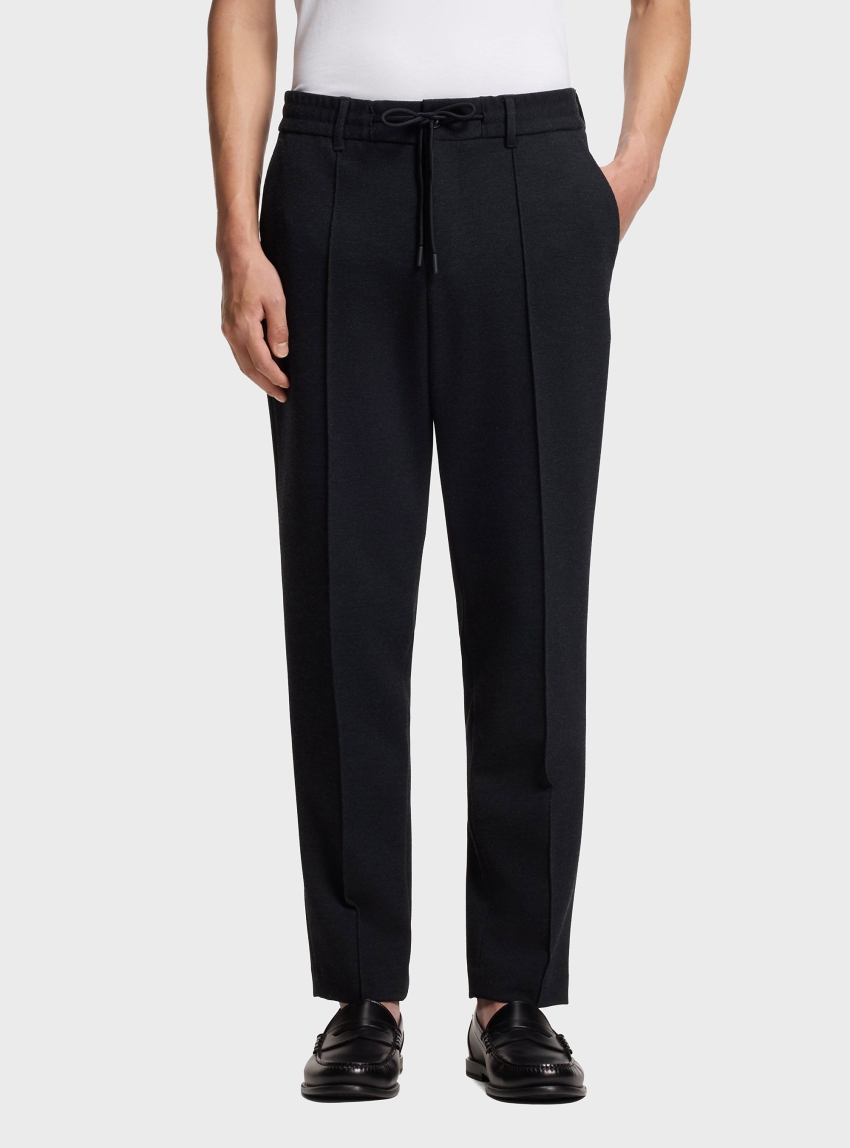 BOSS Tapered-Fit Trousers In Performance-Stretch Fabric P-Perin-JRDSWGPk261F - Dark Blue