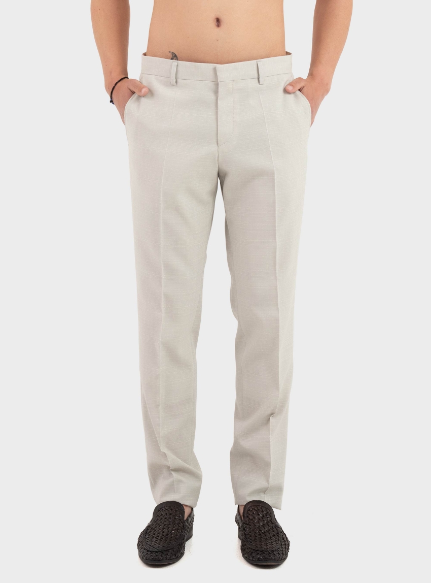 BOSS Slim-Fit Trousers H-Genius-253 - Ecru