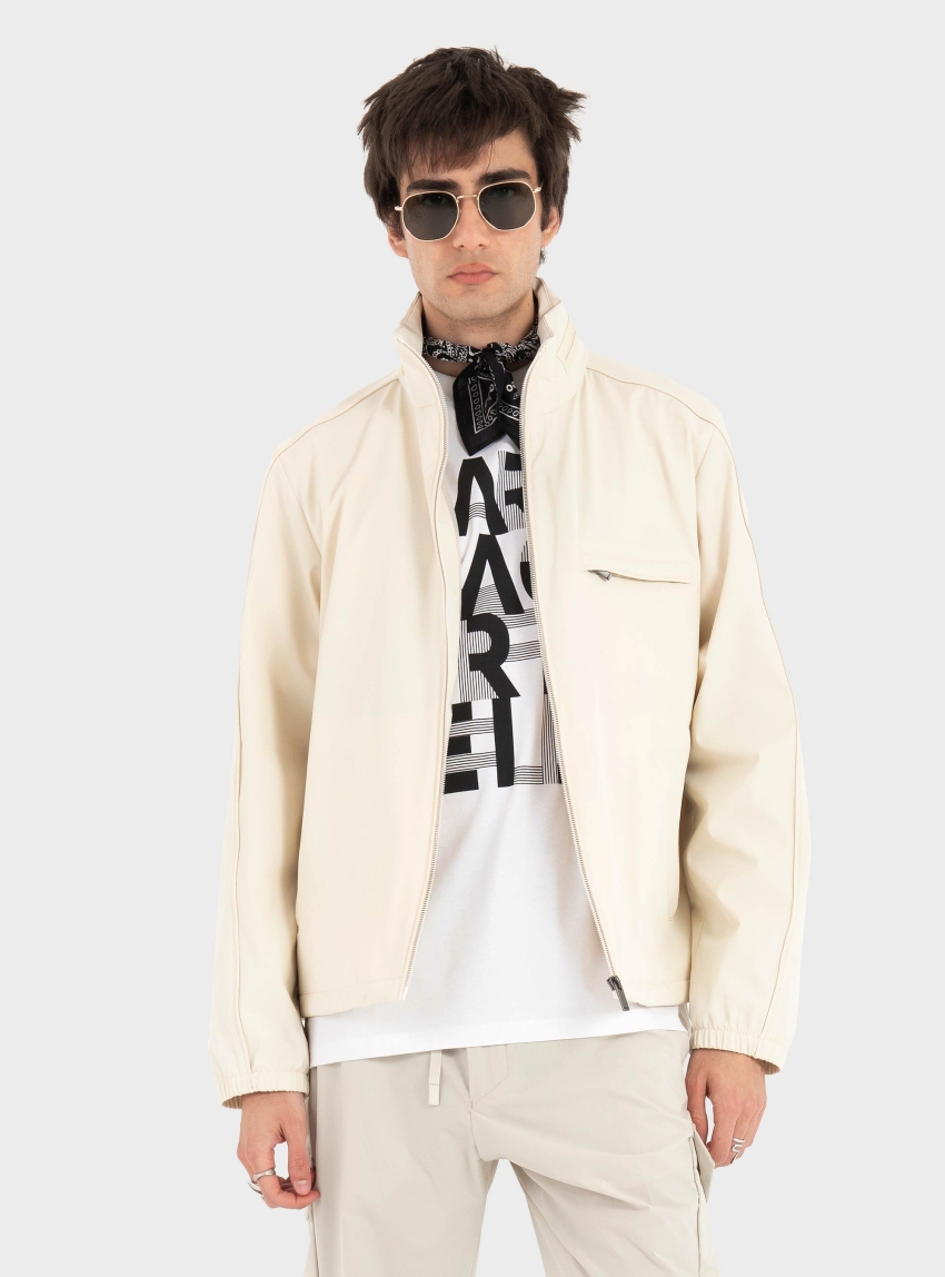 BOSS Water-Repellent Jacket With Packable Hood P-Curiol - Ecru