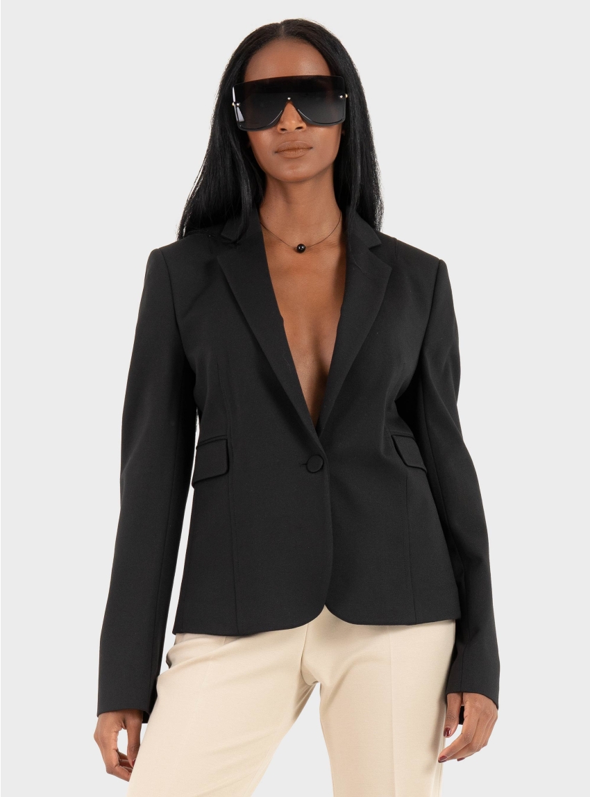 BOSS Slim Fit Blazer In Stretch Jersey Jia14 - Black