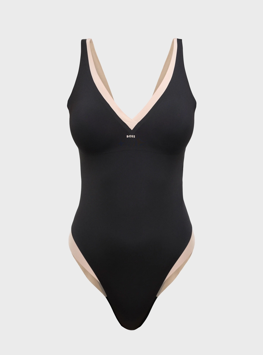 BOSS Two-Tone Bodysuit BODYSUIT_B.MIRAGE - Black