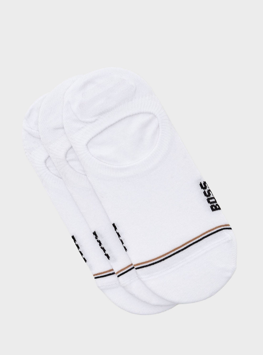 BOSS Three-Pack Socks With Logos  3P LC Iconic CC SP W - White